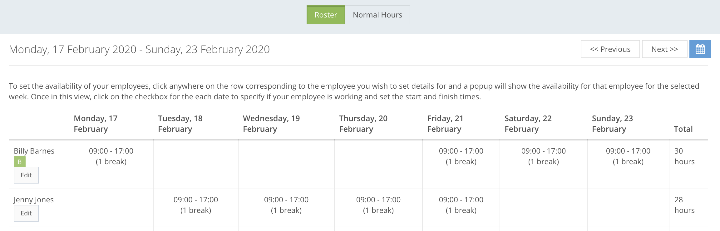How do I modify specific dates on the Roster? - Ovatu Help Guides