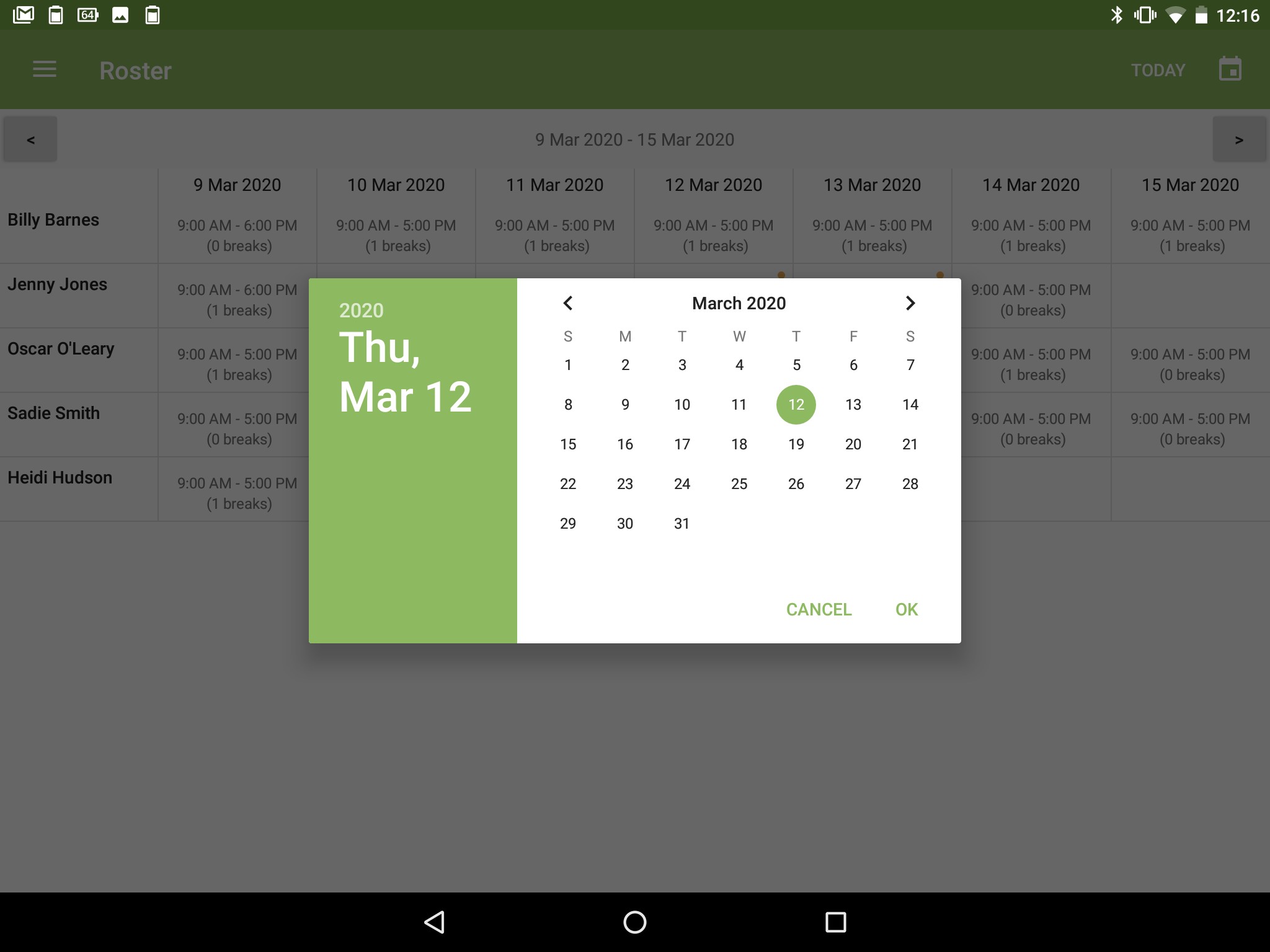 How do I modify specific dates on the Roster? - Ovatu Help Guides