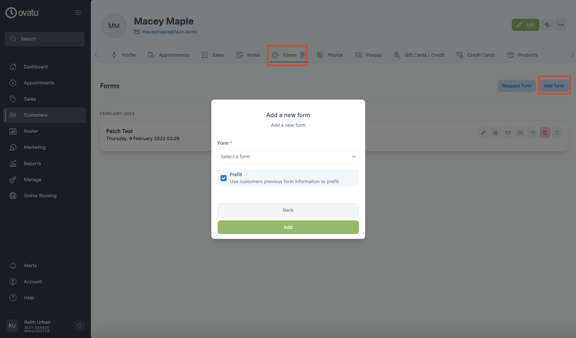 Completing a form - Ovatu Help Guides