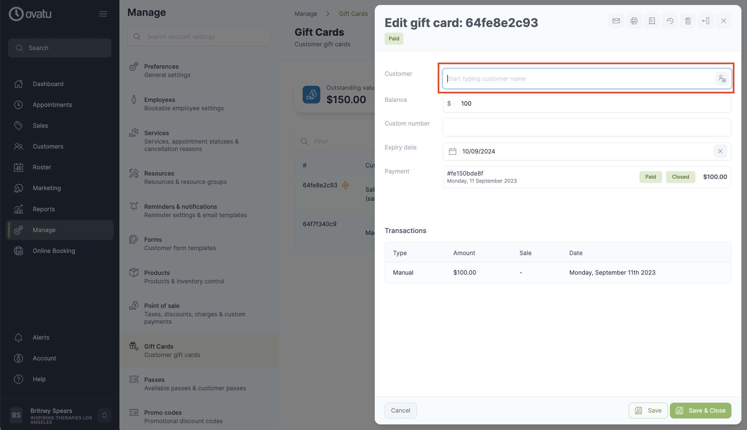 Claiming a gift card Ovatu Help Guides